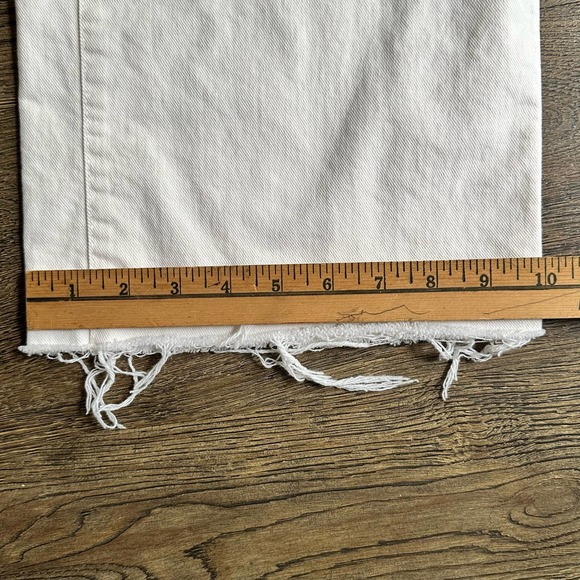 GAP High Rise Wide Leg Crop Ivory Raw Hem 6 Tall EUC - Picture 11 of 12